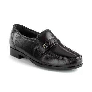 Bostonian Men's Prescott Slip-on Black Leather Loafers size 10 D